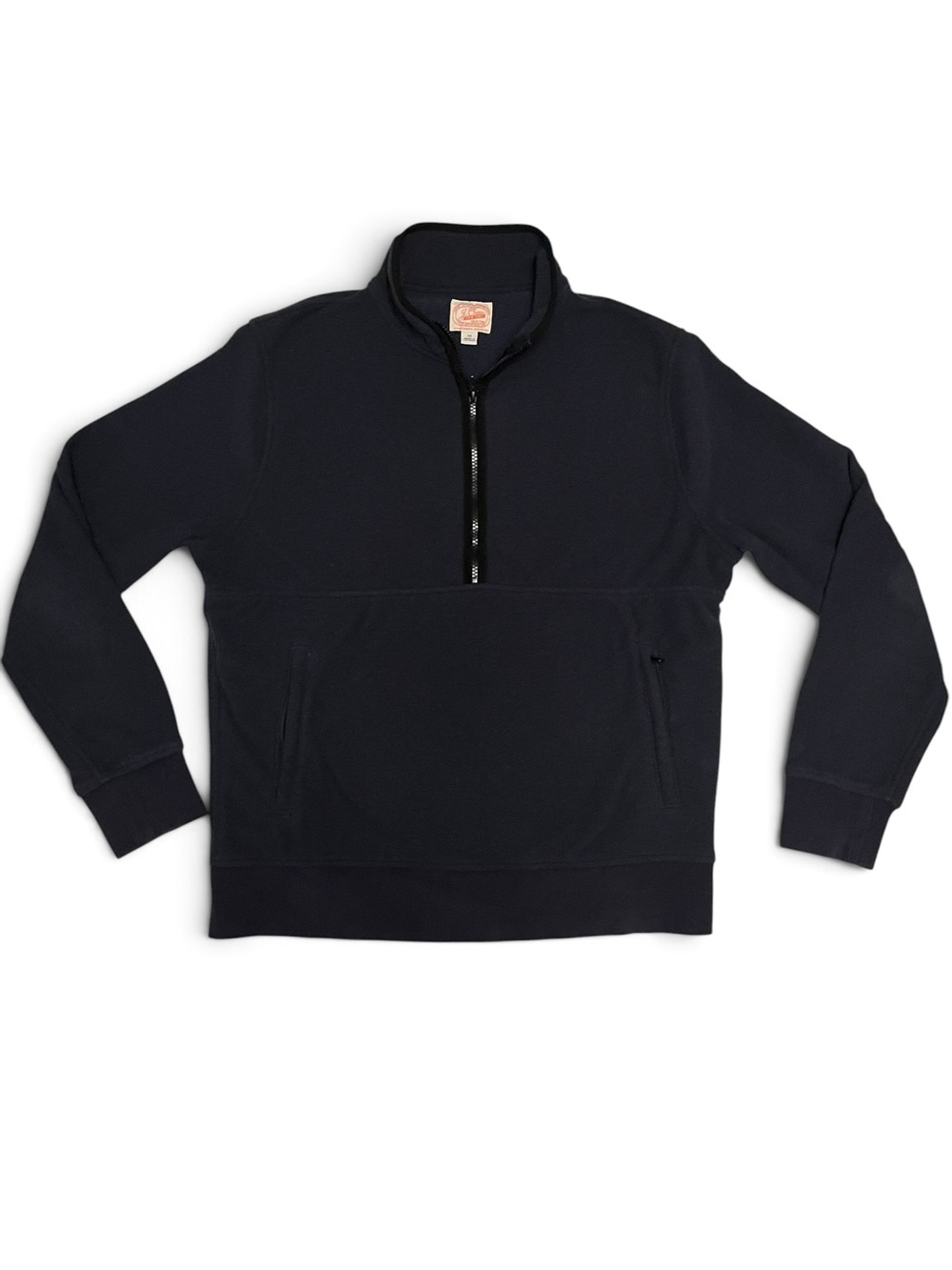 Jcrew Men's Navy Fleece Half-Zip Pullover Sweatshirt